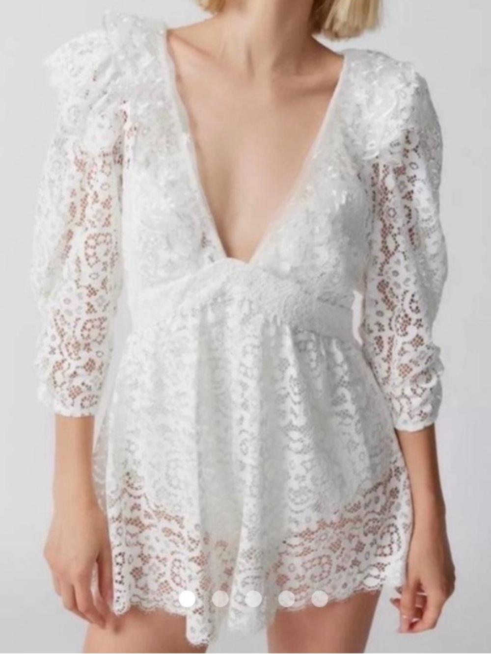 For Love and Lemons Santo Lace Romper